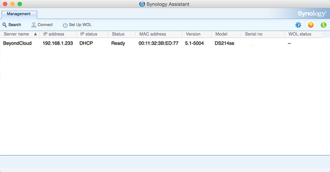 Synology BeyondCloud Preconfigured NAS - Synology Assistant