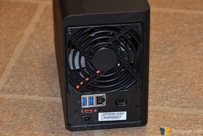 Synology DS213+ NAS Server - Back, Fan