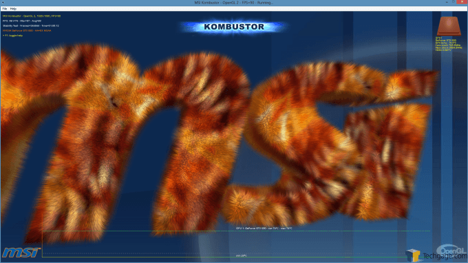 Thermaltake Core V51 - MSI Kombustor Screenshot