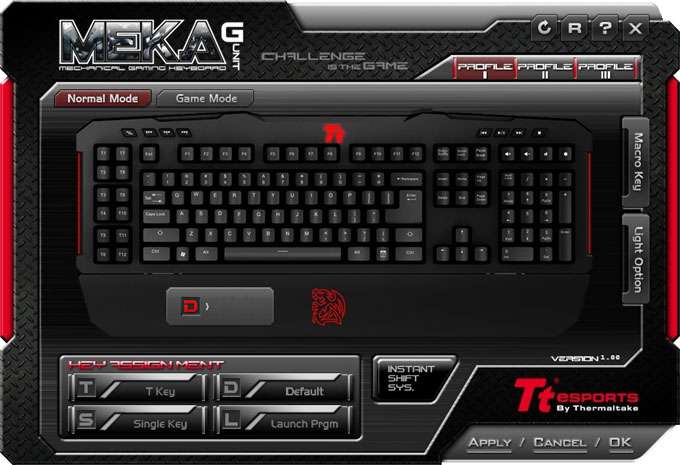 Thermaltake MEKA G-Unit Red Switch - Software