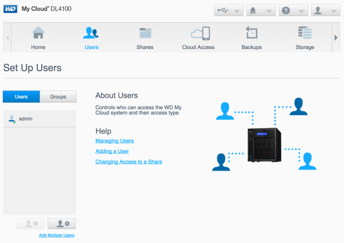 WD My Cloud DL4100 Business NAS - User Setup