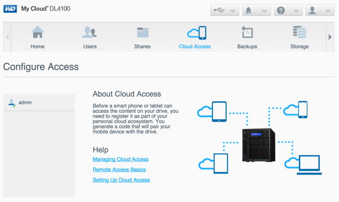 WD My Cloud DL4100 Business NAS - Configuring Access