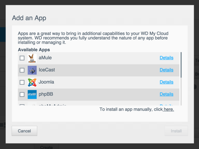 WD My Cloud DL4100 Business NAS - Adding an App