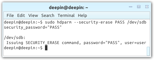 Performing a Simple Secure Erase SSD Under Linux