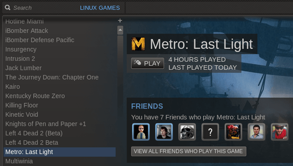 Metro Last Light Linux Steam