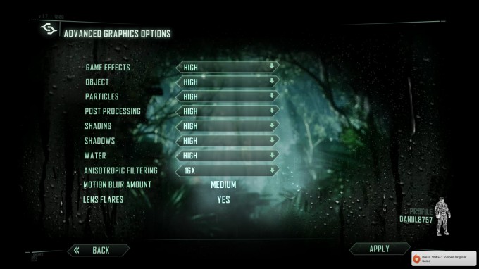 Crysis 3 Benchmark Settings