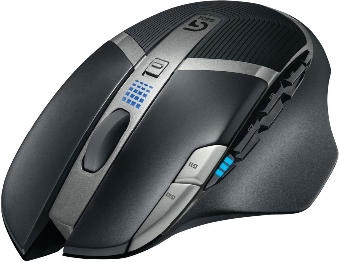 Logitech G602 Wireless Gaming Mouse - Top Angle