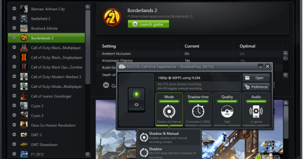 geforce experience shadowplay geforce experience shadowplay