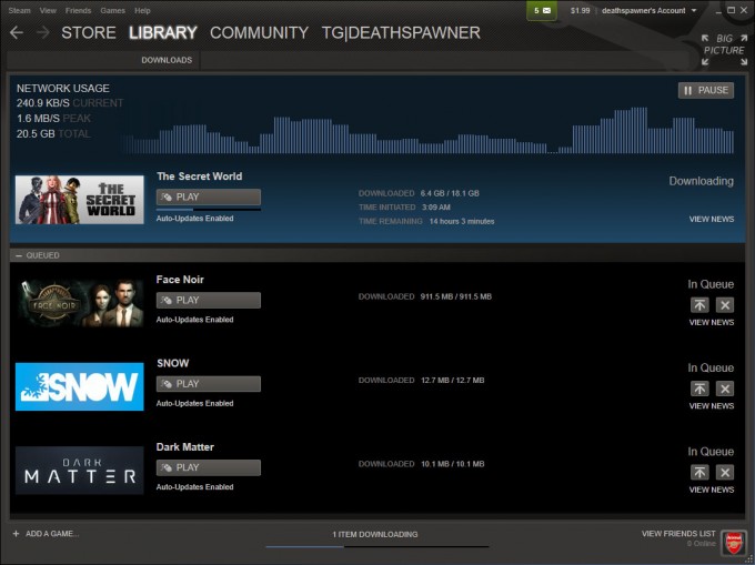 Steam download system updated