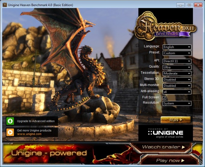 Unigine Heaven 4 Benchmark Settings