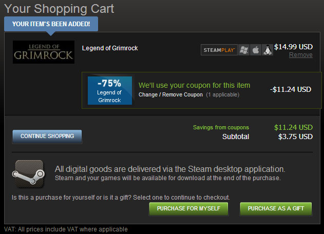 Frozenbyte Huge Seal Purchasing Legend of Grimrock
