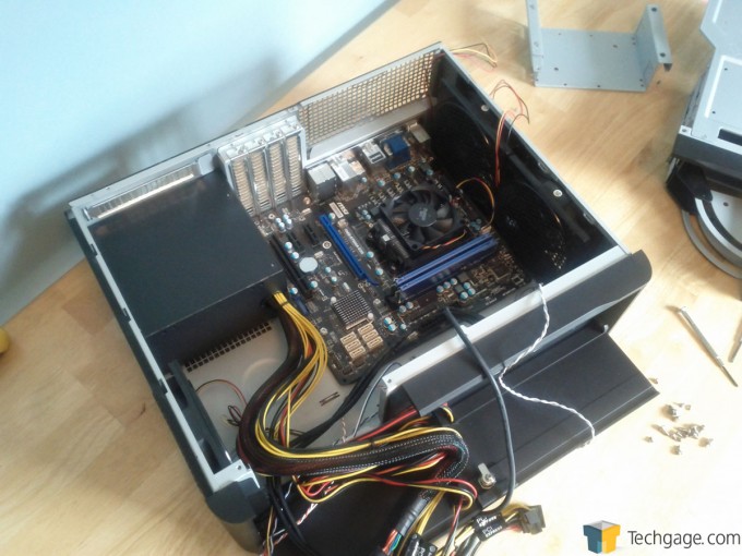 Installing Motherboard and PSU for HTPC Build