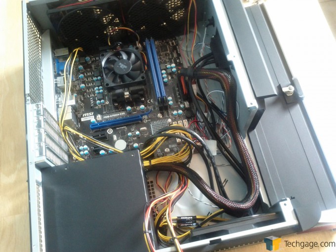 Installing Motherboard and PSU for HTPC Build