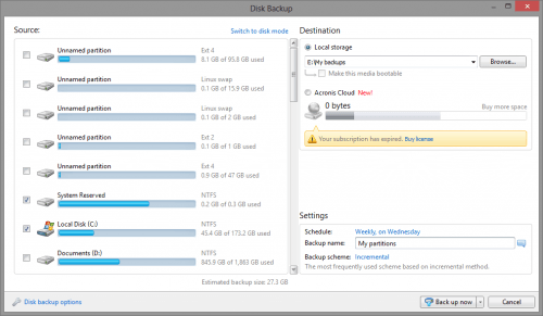 Acronis True Image 2014 Backup to Acronis Cloud