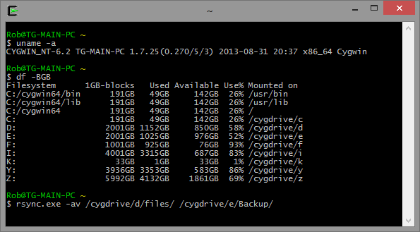 Rsync Under Cygwin