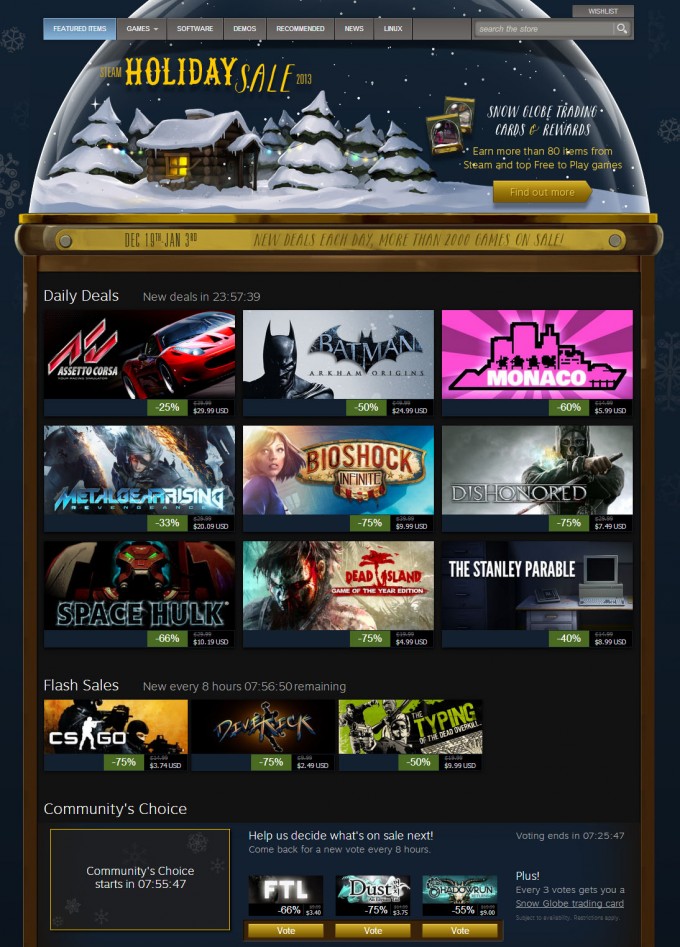 Steam Holiday Sale 2013