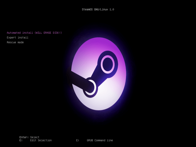 SteamOS EFI GRUB Boot Loader