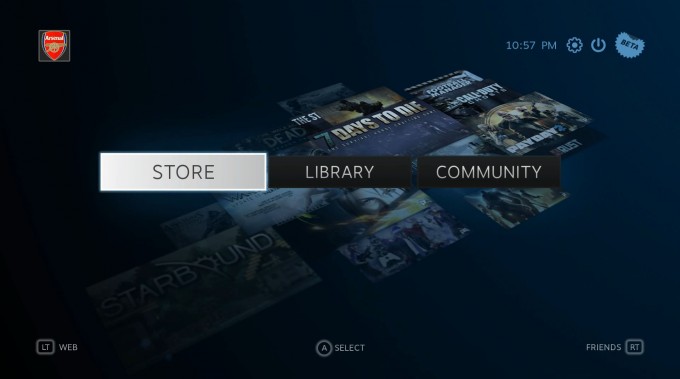 SteamOS - Main Screen