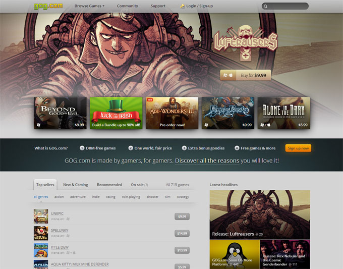 GOG Website - March 2014