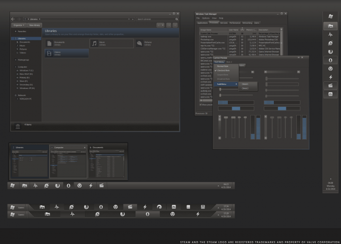 Steam VS Theme for Windows 7