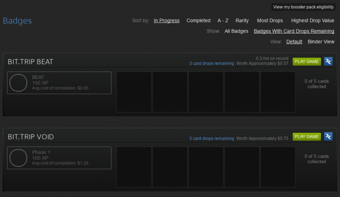 Enhanced Steam - Badge Page