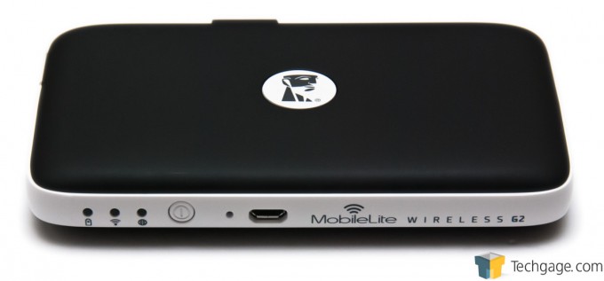 Kingston MobileLite Wireless G2 - Status LEDs and microUSB Connector