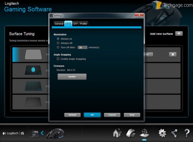 Logitech G502 Software Mouse Setting 1