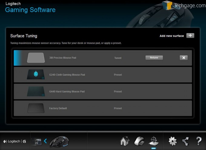 Logitech G502 Software Surface Calibration