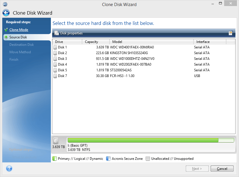 acronis true image 2015 clone partition