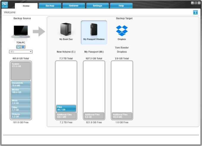 WD SmartWare Pro My Passport Wireless Software Home