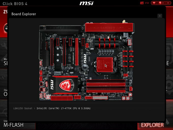 MSI Z97 Gaming 9 AC EFI - Board Explorer