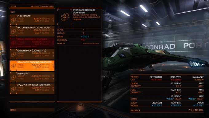 Main menu - Elite: Dangerous