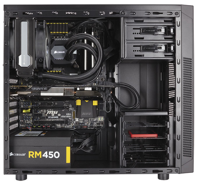 Corsair 100R Mid-Tower Chassis - Installed Hardware