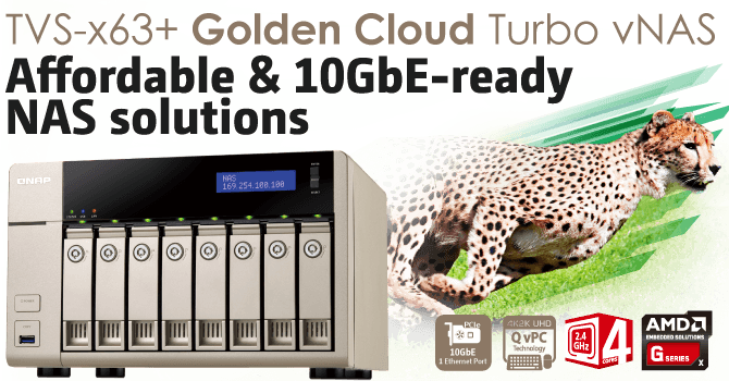 QNAP TVS-x63+ Golden Cloud Turbo vNAS