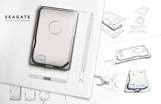 Seagate Seven Mobile Hard Drive - Sketches