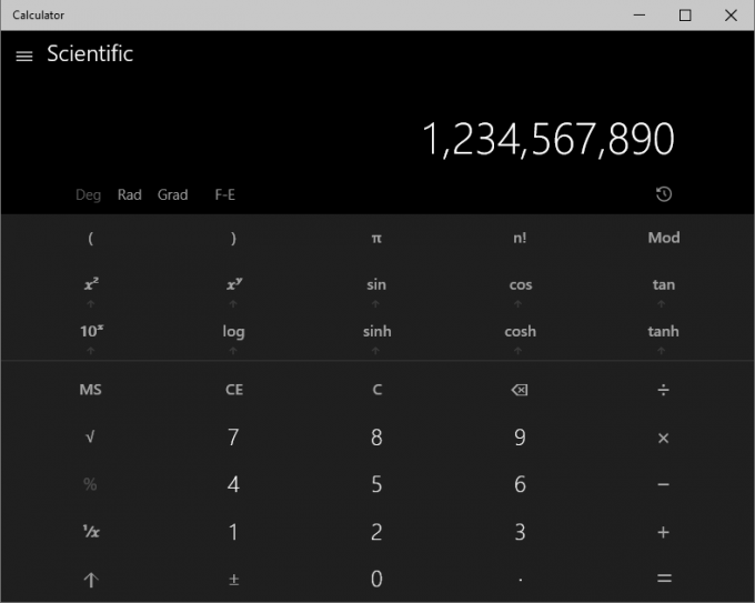 Windows 10 - Updated Calculator