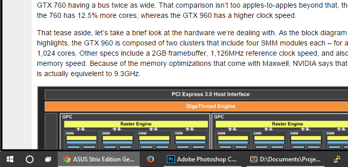 Windows 10 - Updated Taskbar