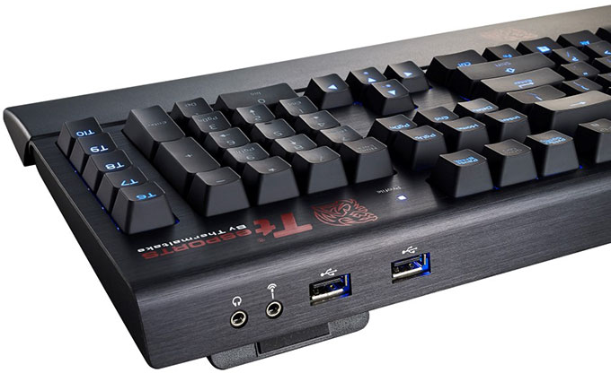 Tt eSPORTS POSEIDON Z Forged Gaming Keyboard - Back Corner