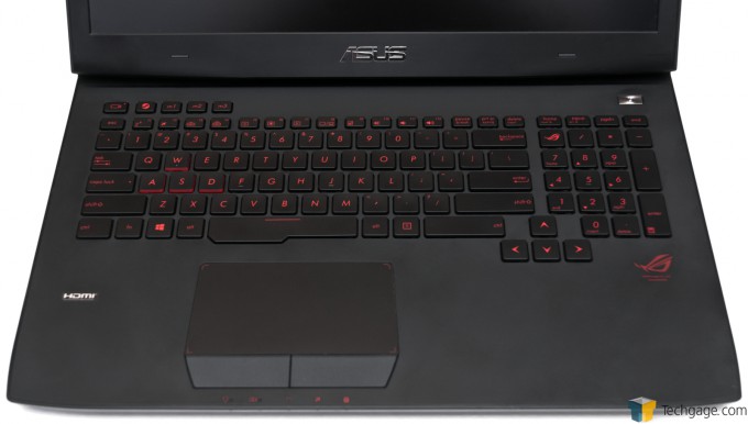 ASUS ROG G751JY Gaming Notebook - Keyboard and Trackpad