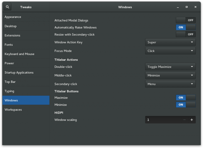 GNOME Tweak Tool