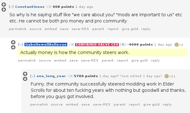 Gabe Newell - Game Modding reddit AMA