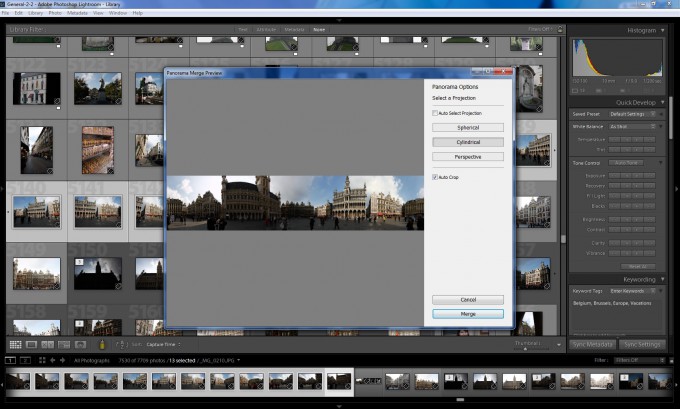 Adobe Photoshop Lightroom CC / 6 - Pano Merge