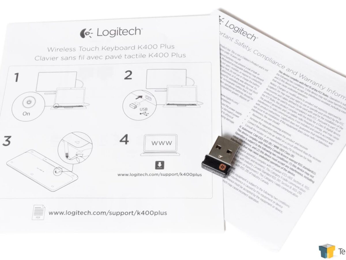 Logitech K400 Plus Keyboard – Instructions & Sensor – Techgage