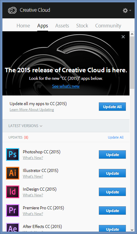 Adobe Creative Cloud 2015 Upgrade