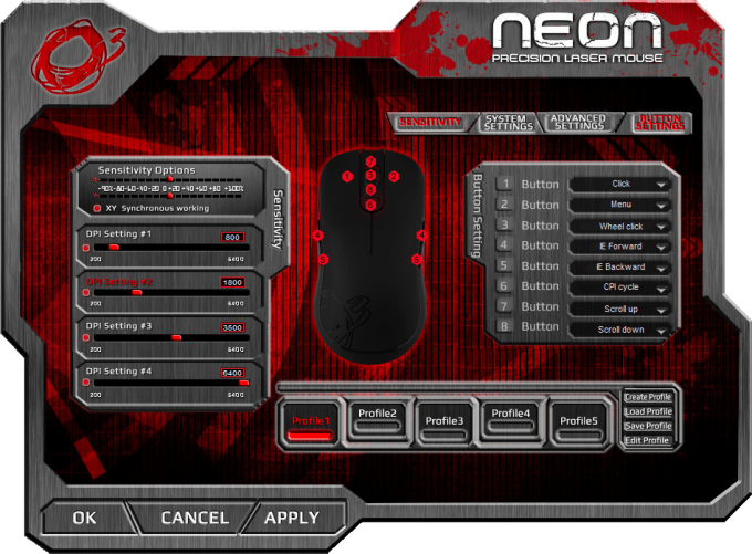 Ozone Gaming Neon Mouse Software 14 Button Settings