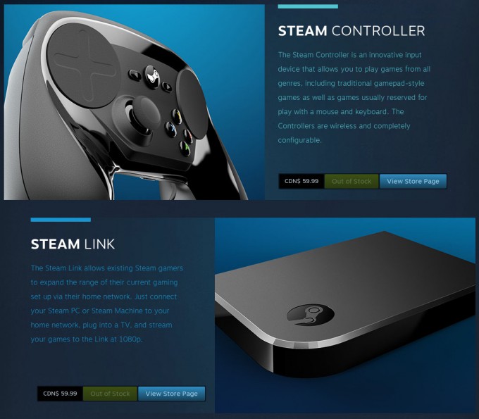 Steam Controller & Link Sold Out