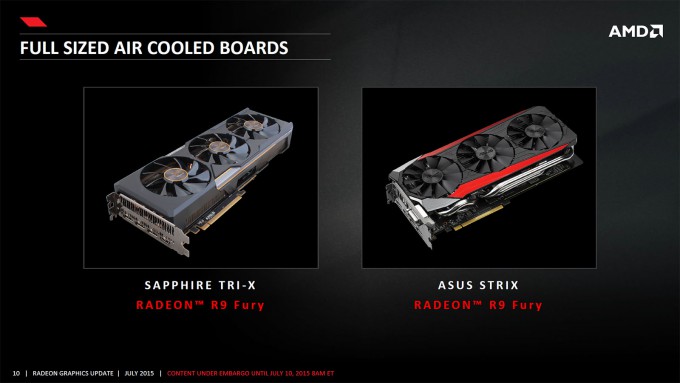AMD Radeon Fury - Sapphire TRI-X and ASUS STRIX