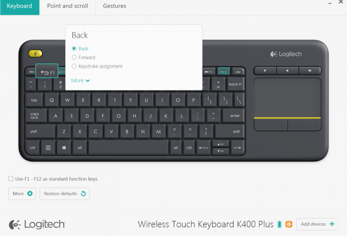 Logitech K400 Plus Keyboard - Software Customization