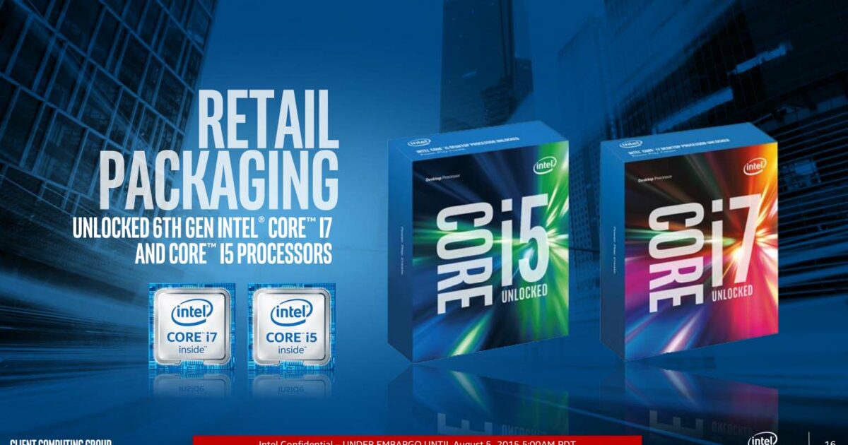 Intel Skylake Retail Packaging – Techgage