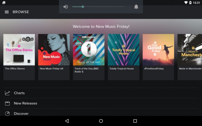 Spotify Mobile App Main Interface
